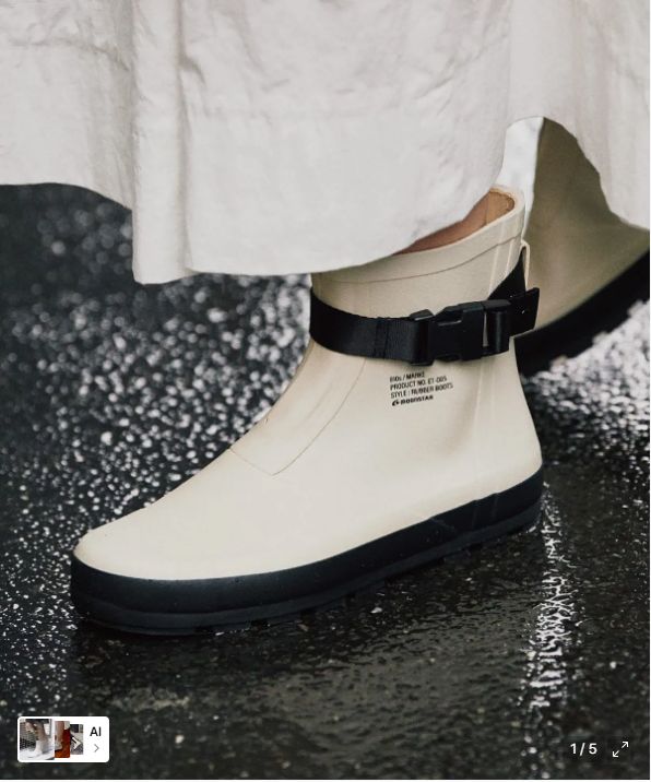 (新品) レインブーツ (ムーンスター) 810s マルケ モディ White