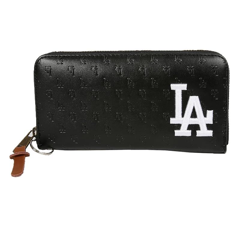 【新品】 MLB PU型押し総柄ウォレット LA-1406P-02 BLACK 0