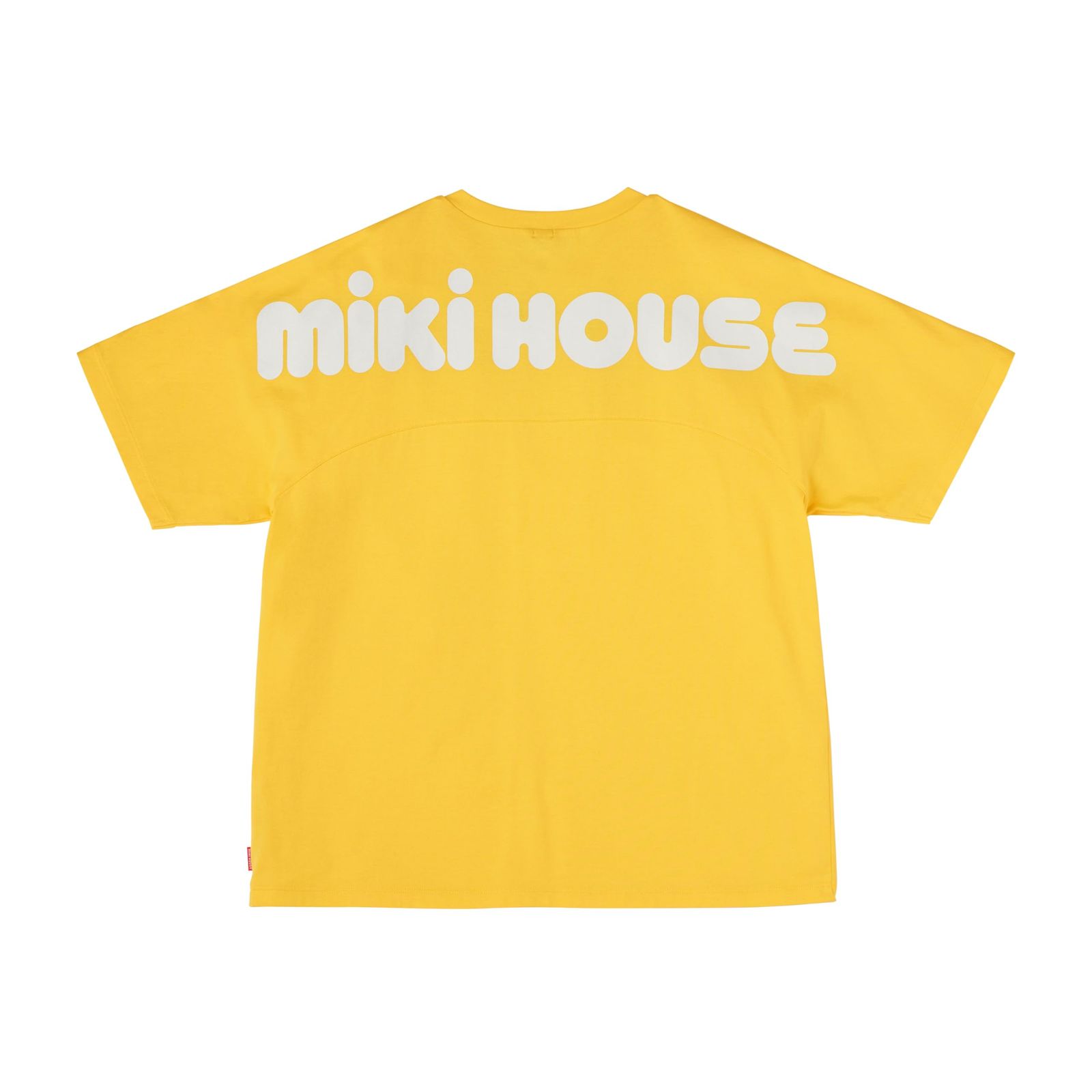 新品 [ミキハウス] WEB限定 バックロゴ半袖Ｔシャツ 大人用 無地 ロゴ 男の子 女の子 親子ペア ベビー キッズ 子供服 10-5285-683 S(155-165cm) 黄