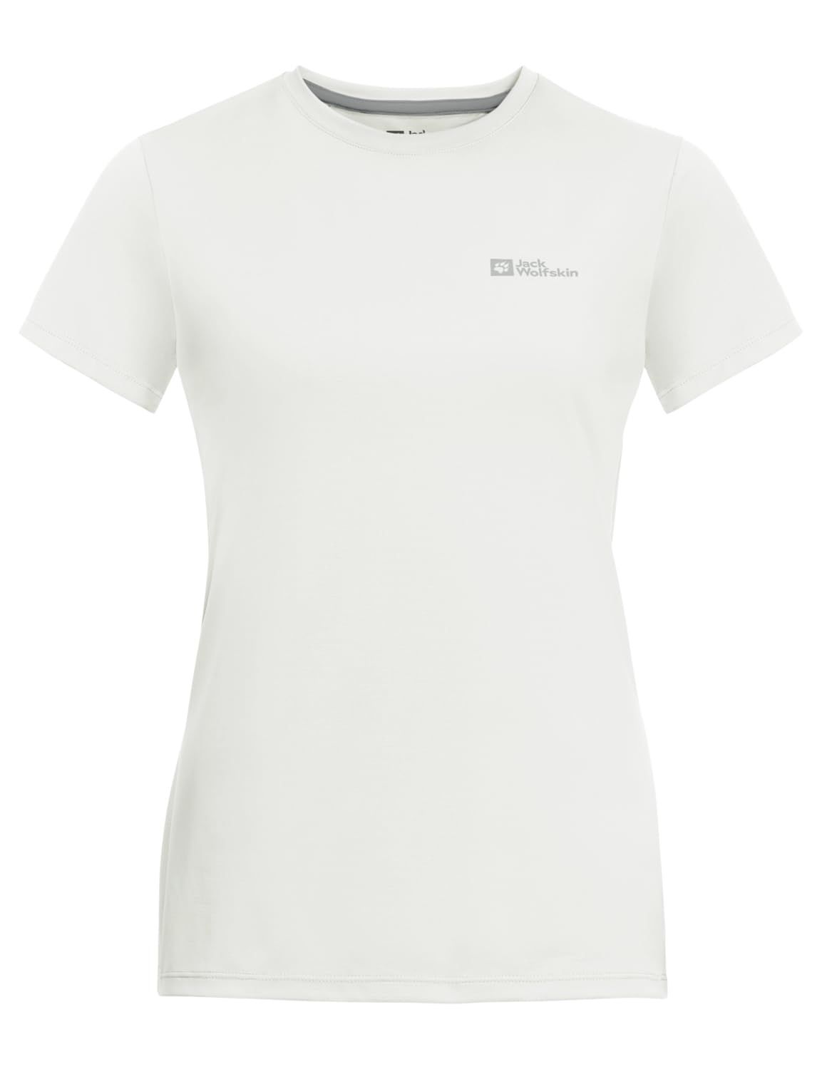 新品 [ジャックウルフスキン] レディース 半袖 テックTシャツ (TEXADRI:吸湿速乾・透湿) [ 1810101 / PRELIGHT TRAIL T W ] トレラン 高機能 5488_stark white M