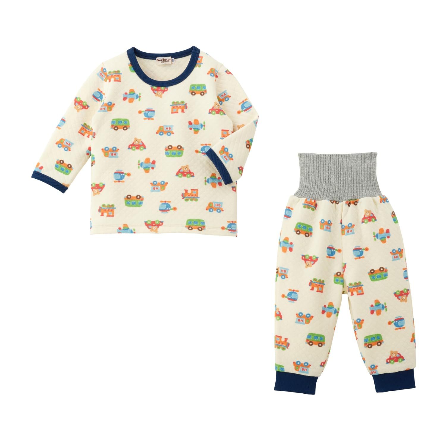 新品 [MIKIHOUSE HOT BISCUITS] [ミキハウス ホットビスケッツ] パジャマ 男の子 女の子 ベビー 子供服 アイボリー 120cm 70-7337-140