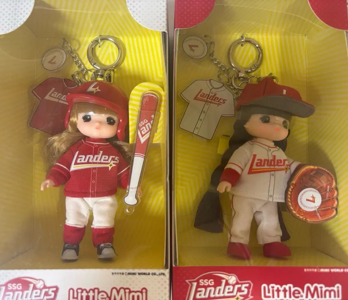SSG LANDERS リトルミミ ぬいぐるみ キーホルダー 投手・打者 セット