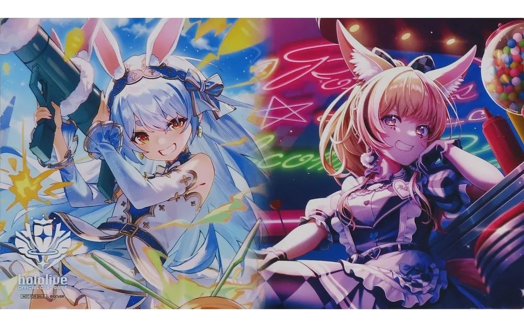 【中古】サプライ hololive OFFICIAL CARD GAME 特製プレイマット 兎田ぺこら＆尾丸ポルカ イベント景品