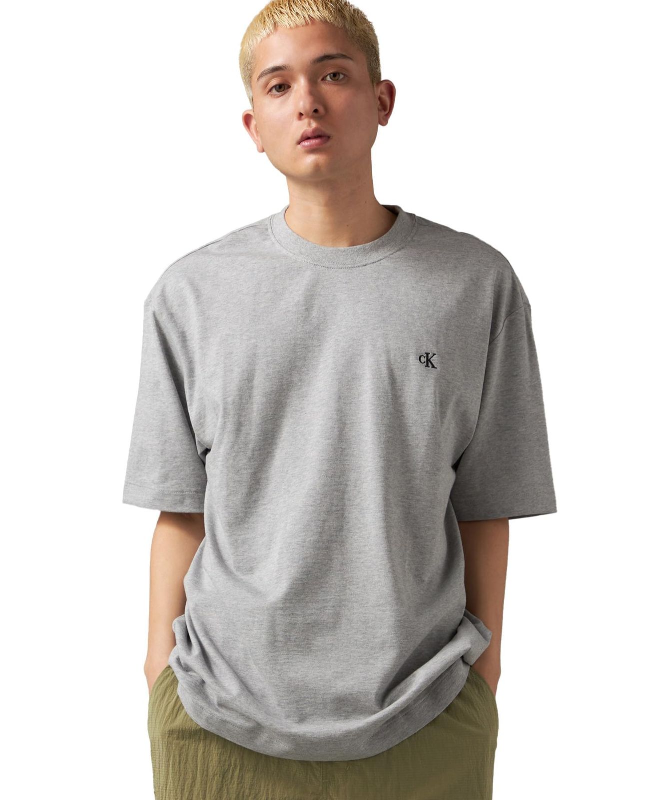 新品 [カルバン クライン] Tシャツ - アーカイブロゴ リラックスクルーネックTシャツ 40HM229 XS HRCGRYHTHRP79