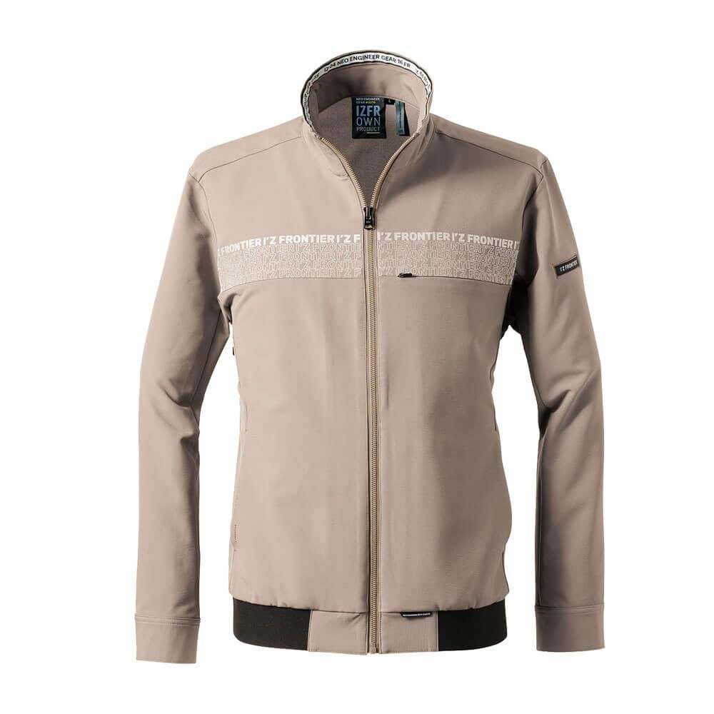 新品 [アイズフロンティア] ストレッチ ワークジャケット 3370 通年 作業服 メンズ 3L 55プラムベージュ