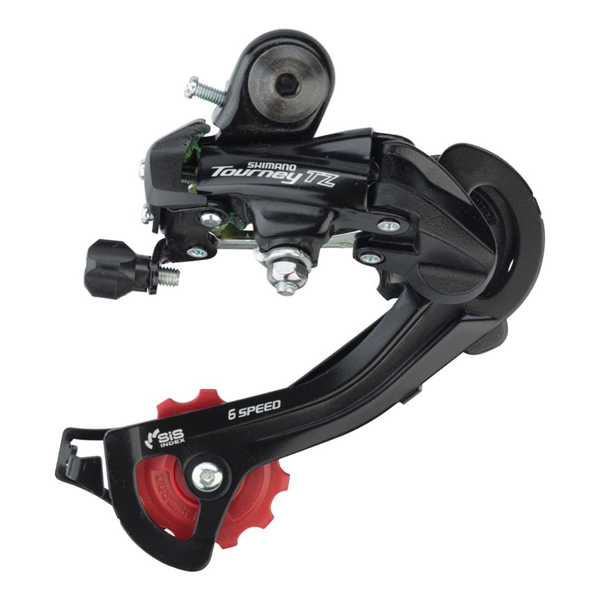 シマノ(SHIMANO) ツアーニーリアディレイラー ブラケット付き レッド 6段変速機 RD-TZ500