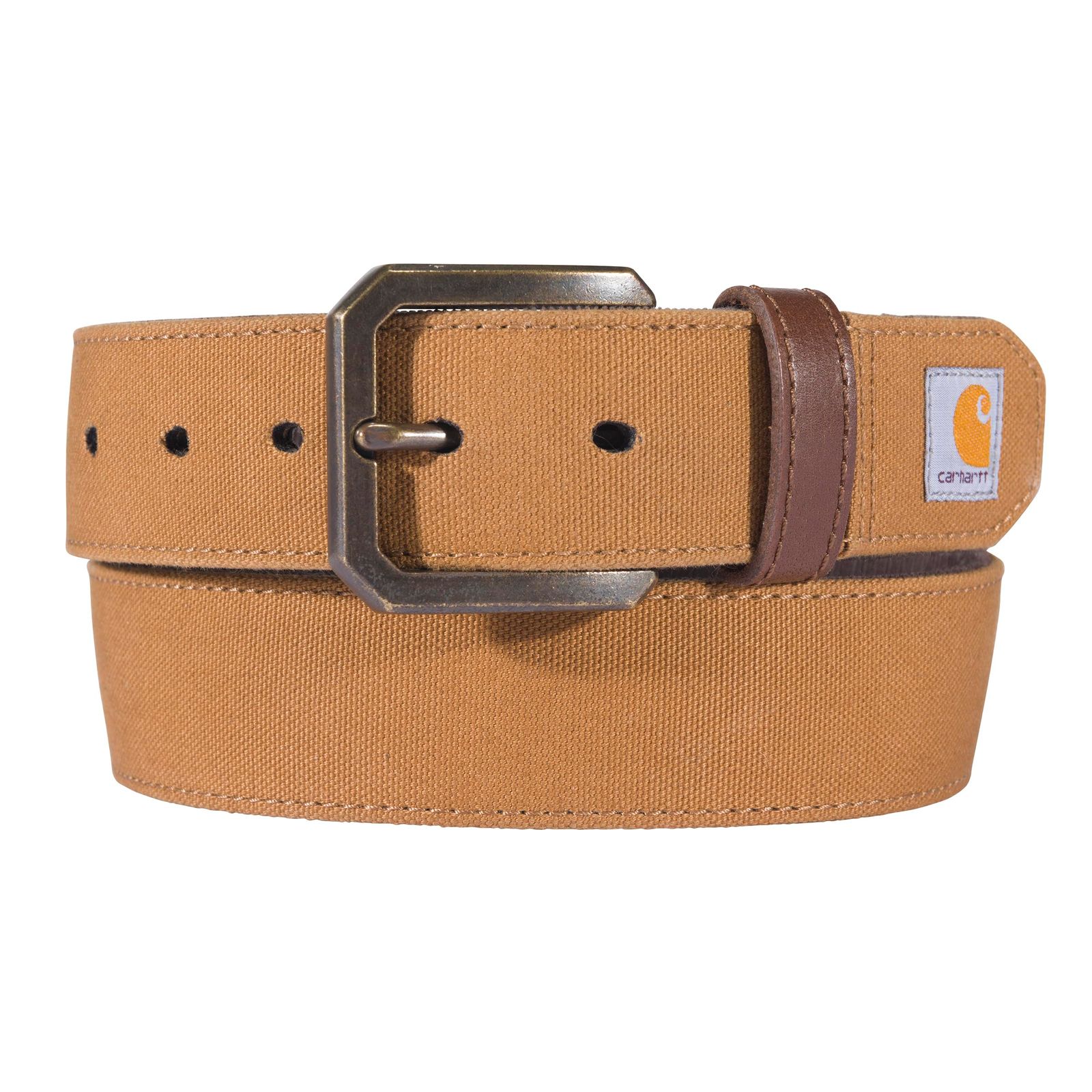 新品 Carhartt カジュアルで頑丈なダックキャンバスベルト、複数の色とサイズをご用意 カーハートブラウン。 42