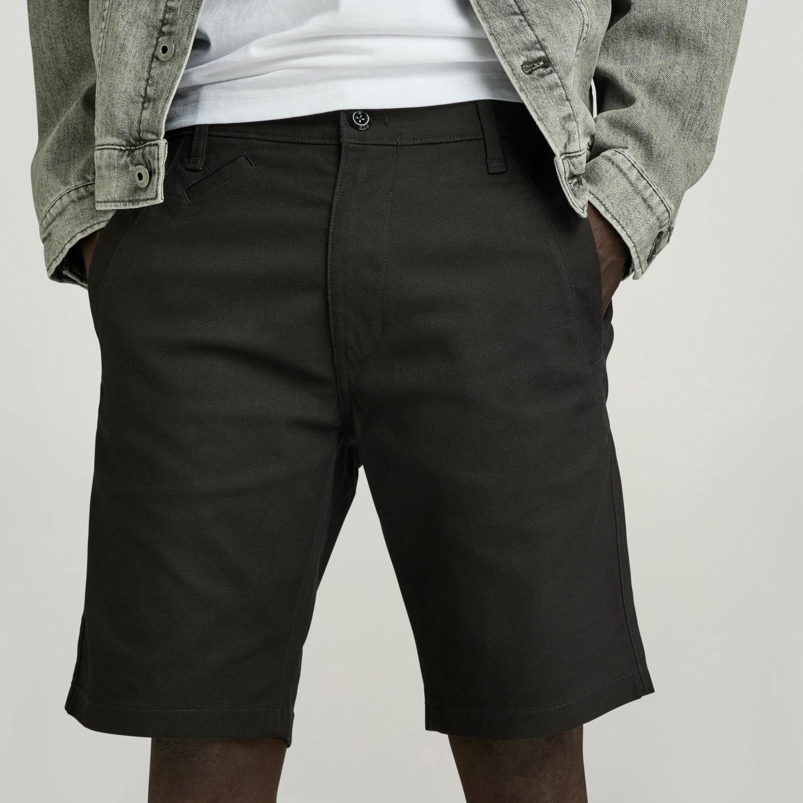 新品 [ジースターロゥ] ショートパンツ ショーツ ハーフパンツ メンズ スリムフィット ブラック Bronson 2.0 slim chino short D21040-D305-6484-30