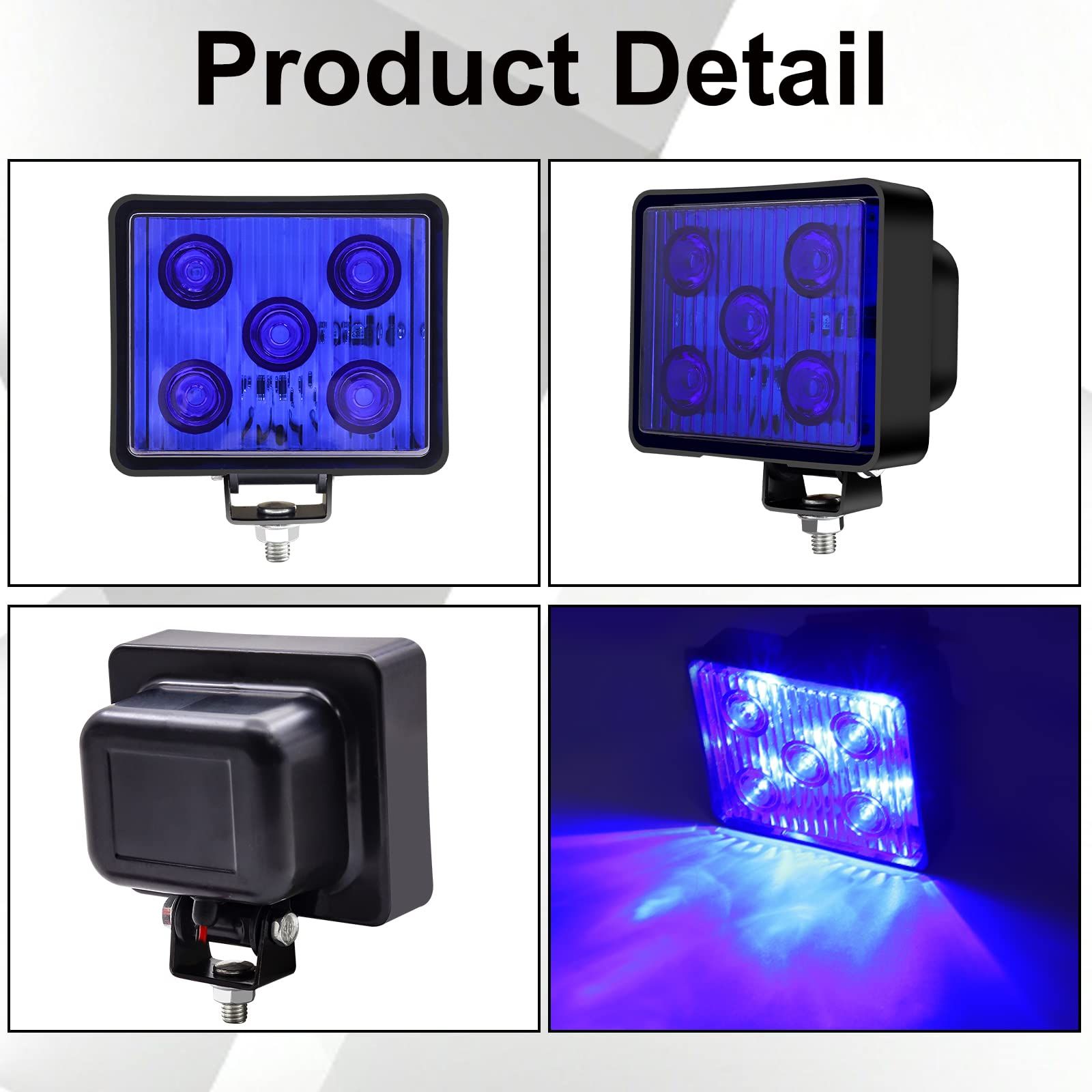 X-STYLE 警告灯 LED 点滅 サイドマーカー 24V 青 5連LED トラック 