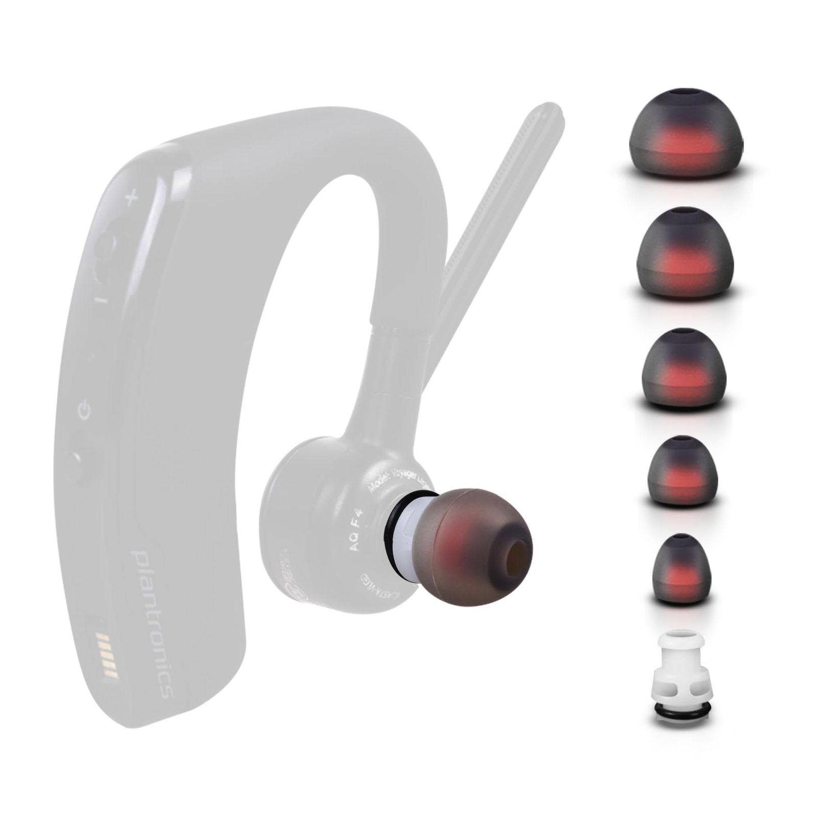 CHOCKALOTTA インイヤ式チップ 1セット アダプタ マウント Plantronics(プラントロニクス) Voyager 5200/Voyager Legendヘッドセット対応 (S/M/Lの3 [1-Pack Adapter + Ear Tips]