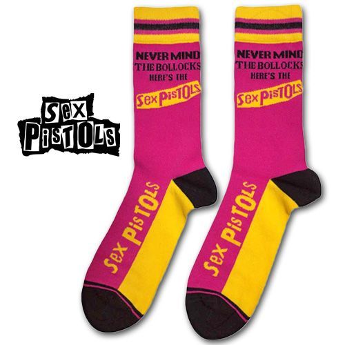 SEX PISTOLS Socks Never Mind The Bollocks Stripes ソックス ピンク