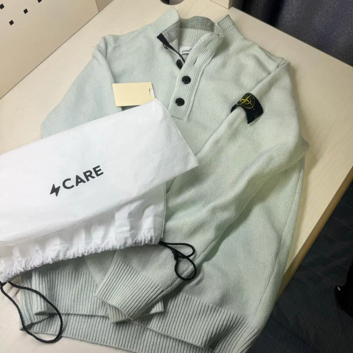 STONE  ストーンアイランド ハーフジップ コットン ニット L 正規品 STONE ISLAND ストーンアイランド ハーフジップ ニット - メルカリ
