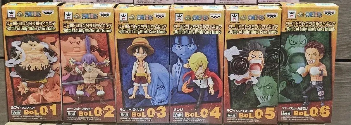 ワンピース ワールドコレクタブルフィギュアバトルオブルフィ 全6種