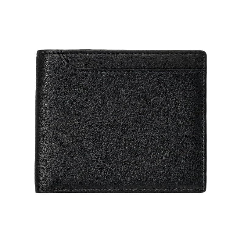 【新品】 [ミラグロ] 牛革ソフトミリング・札入れ 二つ折り財布 小銭入れなし（メンズ 財布 札入れ 2つ折り財布 薄型 小銭なし スマートウォレット カード 革 レザー SL-M-3083 (ブラック)