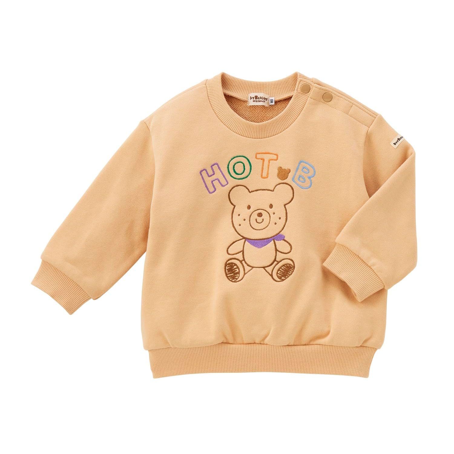 新品 [MIKIHOUSE HOT BISCUITS] [ミキハウス ホットビスケッツ] トレーナー 男の子 女の子 ベビー 子供服 ベージュ 100cm 73-5602-689