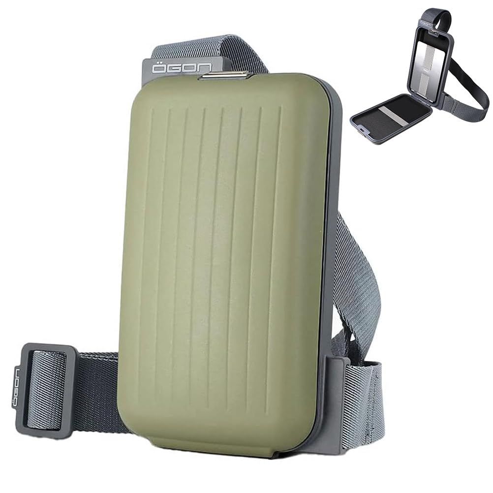 新品 [オゴン/OGON] スリングバッグ PHONE BAG アルミ ボディバッグ ショルダーバッグ フランス製 レッドドット・デザイン賞 red dot design award (グリーン) 18,750円
