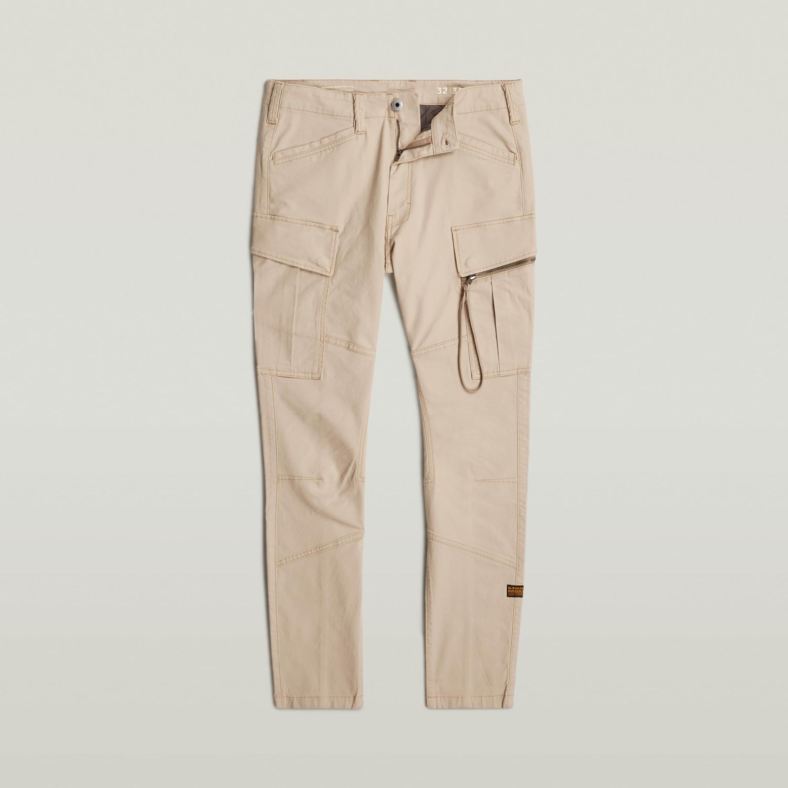 新品 [ジースターロゥ] カーゴパンツ メンズ スキニー ストレッチ ベージュ Zip Pkt 3D Skinny Cargo 2.0 D24307-D504-1214-W33/L32