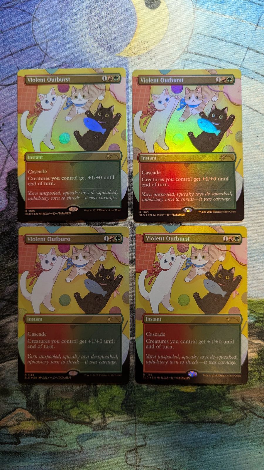 MTG 暴力的な突発 シークレットレイヤー foil 英語4枚 まとめ売り