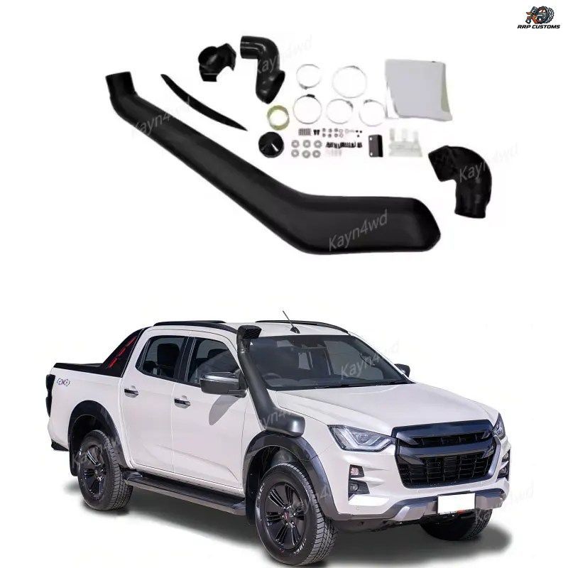オフロード4x4アクセサリー エアラムインテークシュノーケルセット 2020年以降のISUZU Dmax MU-X用 自動車部品 ウェーディングブレスホース