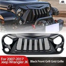 オフロード4x4エクステリアアクセサリー フロントグリル グリッドグリル（メッシュ付き） 2007-2017 ジープ ラングラー ルビコン サハラ ス