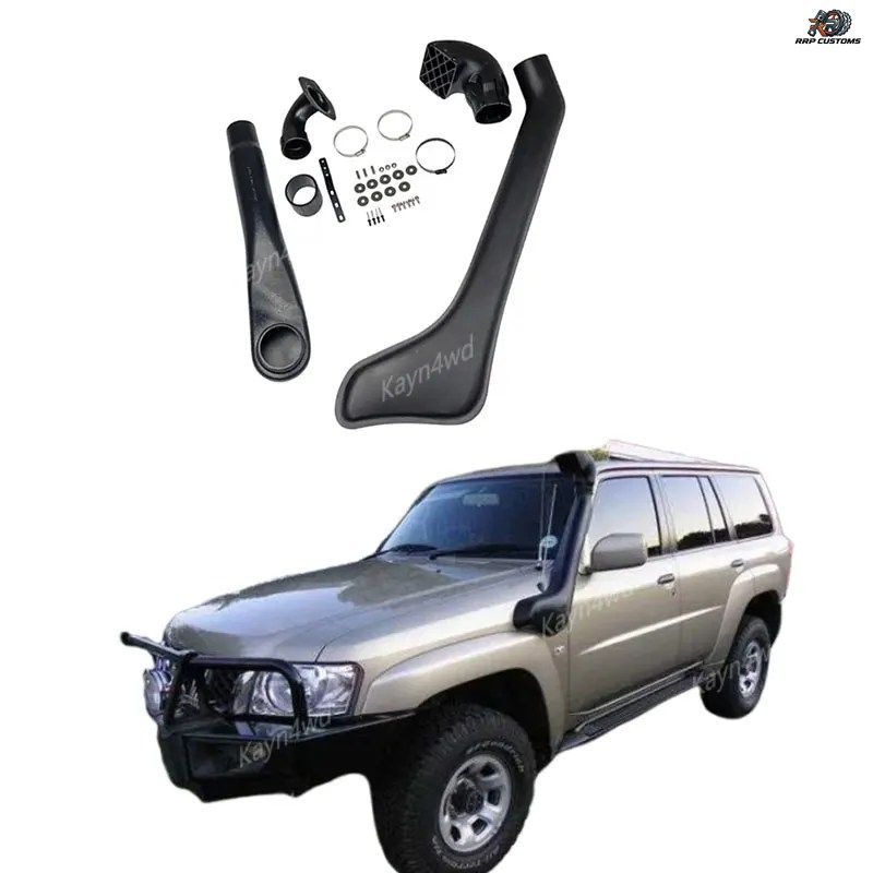オフロード4x4エクステリアアクセサリーエアインテークシュノーケルキット2004年以降のNISSAN Patrol GUワゴンY61C Y61D用シュノーケルウェ