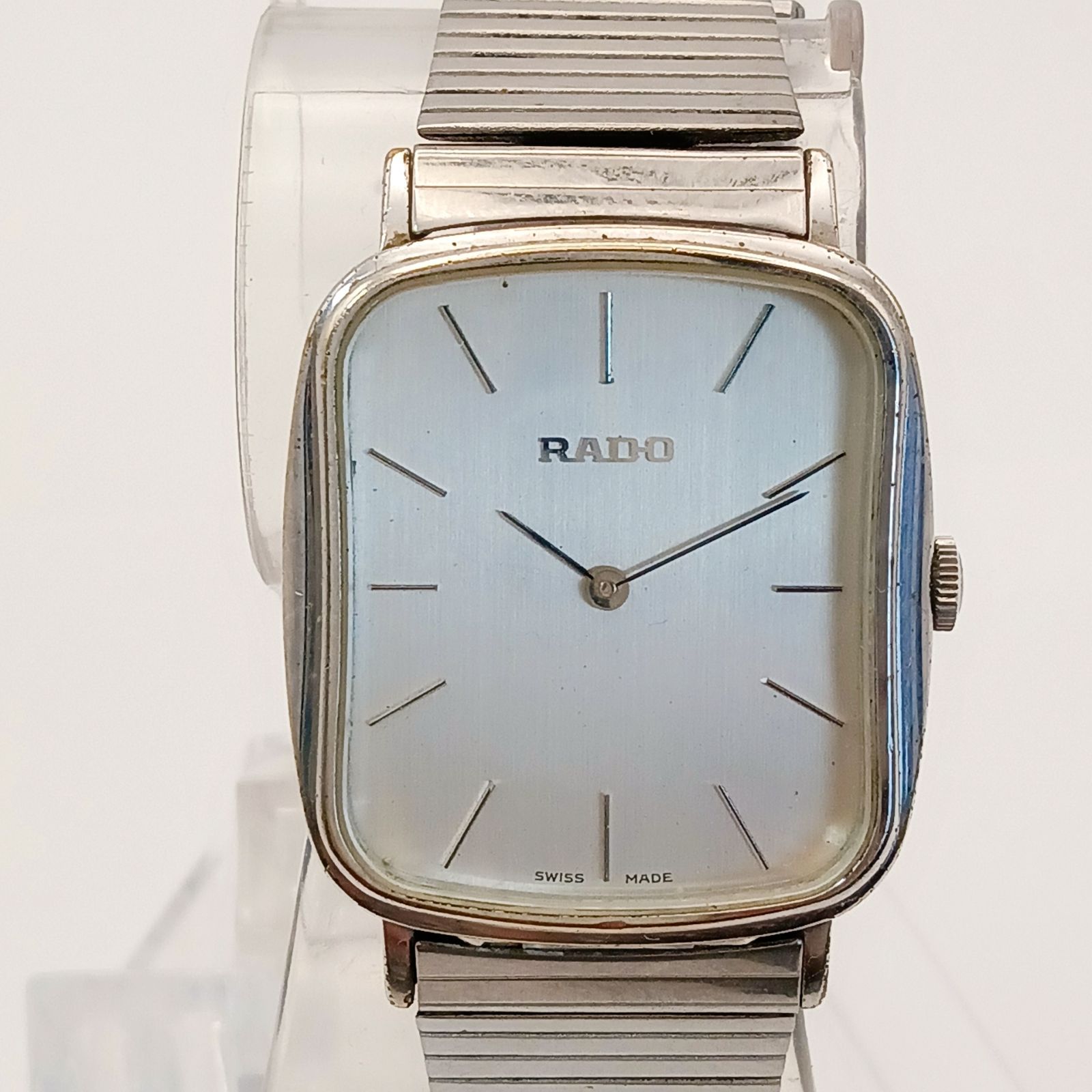【稼働 良品】0519-2 RADO ラドー 408.7906.2 メンズ腕時計 手巻き スクエア 純正ベルト
