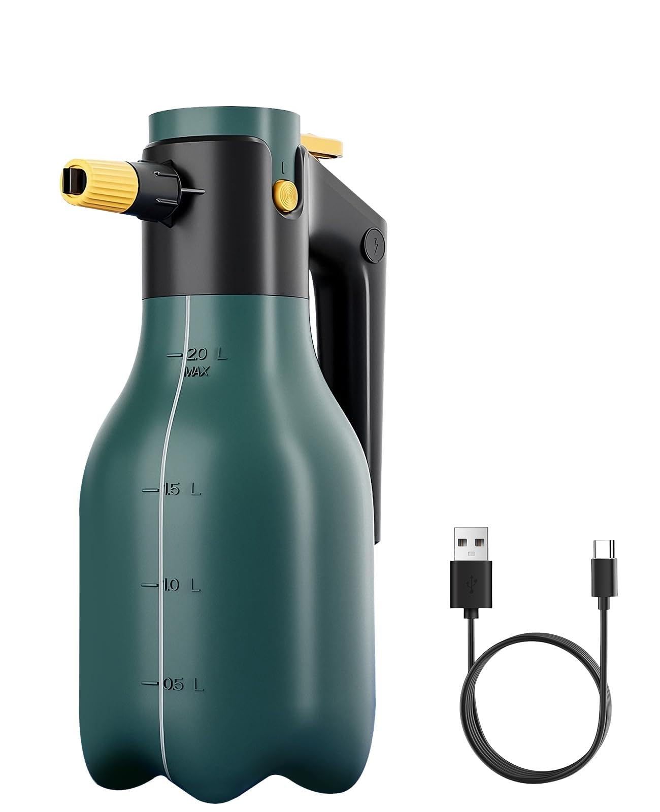 電動フォームガン 洗車 泡噴霧器 大容量2.0L 電動加圧 圧力逃し弁あり コードレスフォームガン TYPE-C充電式 電動泡噴霧器 操作簡単 洗車 家庭掃除用品 緑色t 5,783円