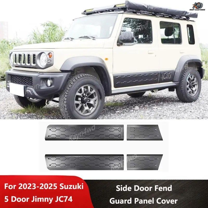 オフロード4x4エクステリアアクセサリー ABSサイドドアフェンダーモールディングトリムカバーガードパネルストリップ 2023年以降スズキ5ド