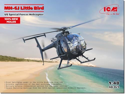 ハセガワ ICM1/48 MH-6Jﾘﾄﾙﾊﾞｰﾄﾞｱﾒﾘｶ特殊部隊ﾍﾘｺﾌﾟﾀｰ 48369 スケールプラモデル