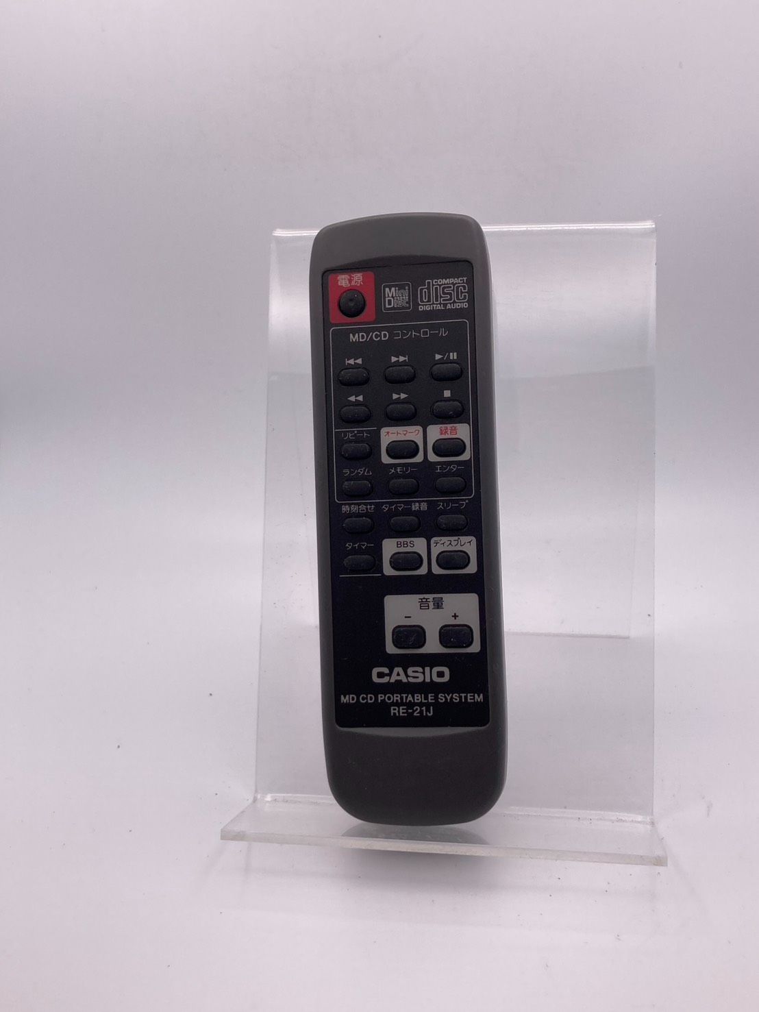 【中古】「非常に良い」CASIO オーディオリモコン RE-21J カシオ 純正 リモコン 41Y19】保証 RE-21J MD CDプレーヤー用 CASIO