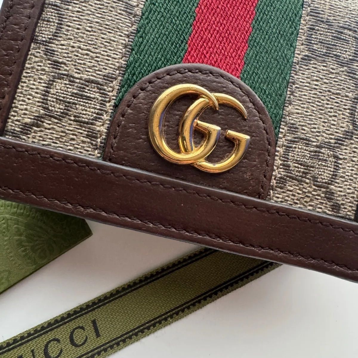 【美品】 446 GUCCI グッチ オフィディア 2つ折り 財布 コンパクト 美品】 446 GUCCI グッチ オフィディア 2つ折り 財布 コンパクト