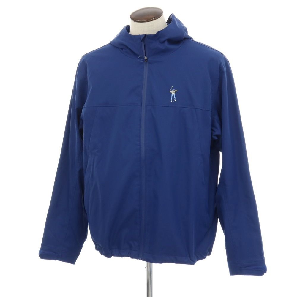 【中古】イーストサイドゴルフ Eastside Golf ポリエステル ジップアップ フーデッドブルゾン ネイビー【サイズ2XL】【メンズ】