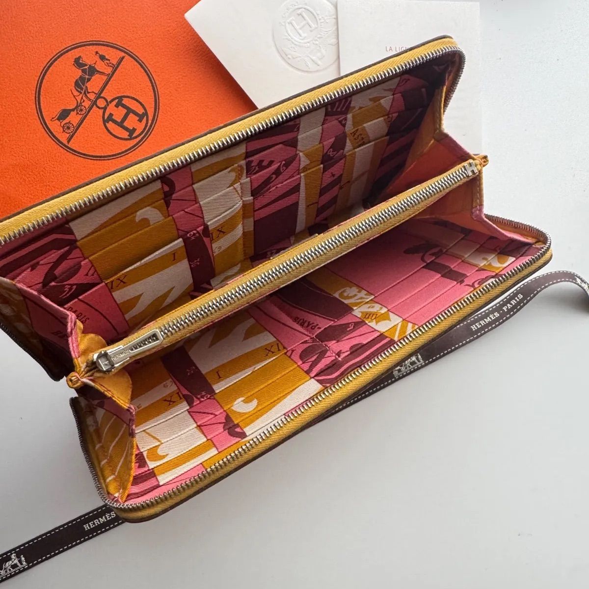 美品】 455 HERMES エルメス アザップ シルクイン 長財布 - メルカリ