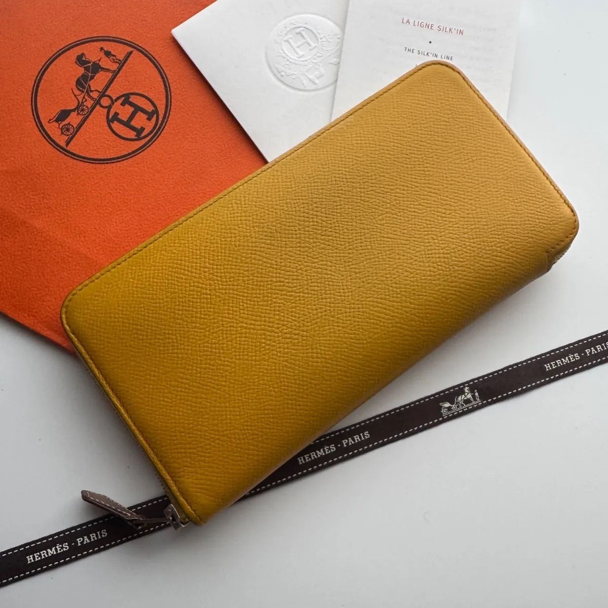 美品】 455 HERMES エルメス アザップ シルクイン 長財布 - メルカリ