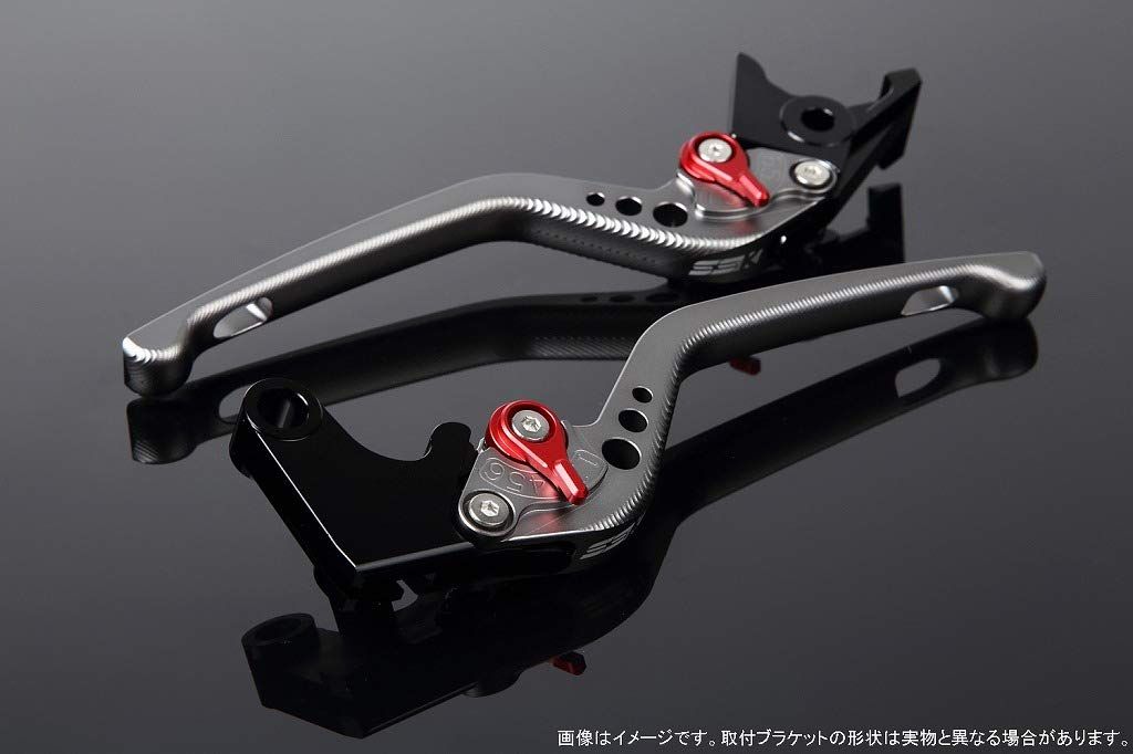 新品 SSK アジャストレバー 3Dロング レバー本体カラー:マットチタン アジャスターカラー:マットレッド YZF-R25 2015-2018 MT-25 2016-2018 YZF-R3 2015-2018 MT-03 2016-2018 LVEM033T