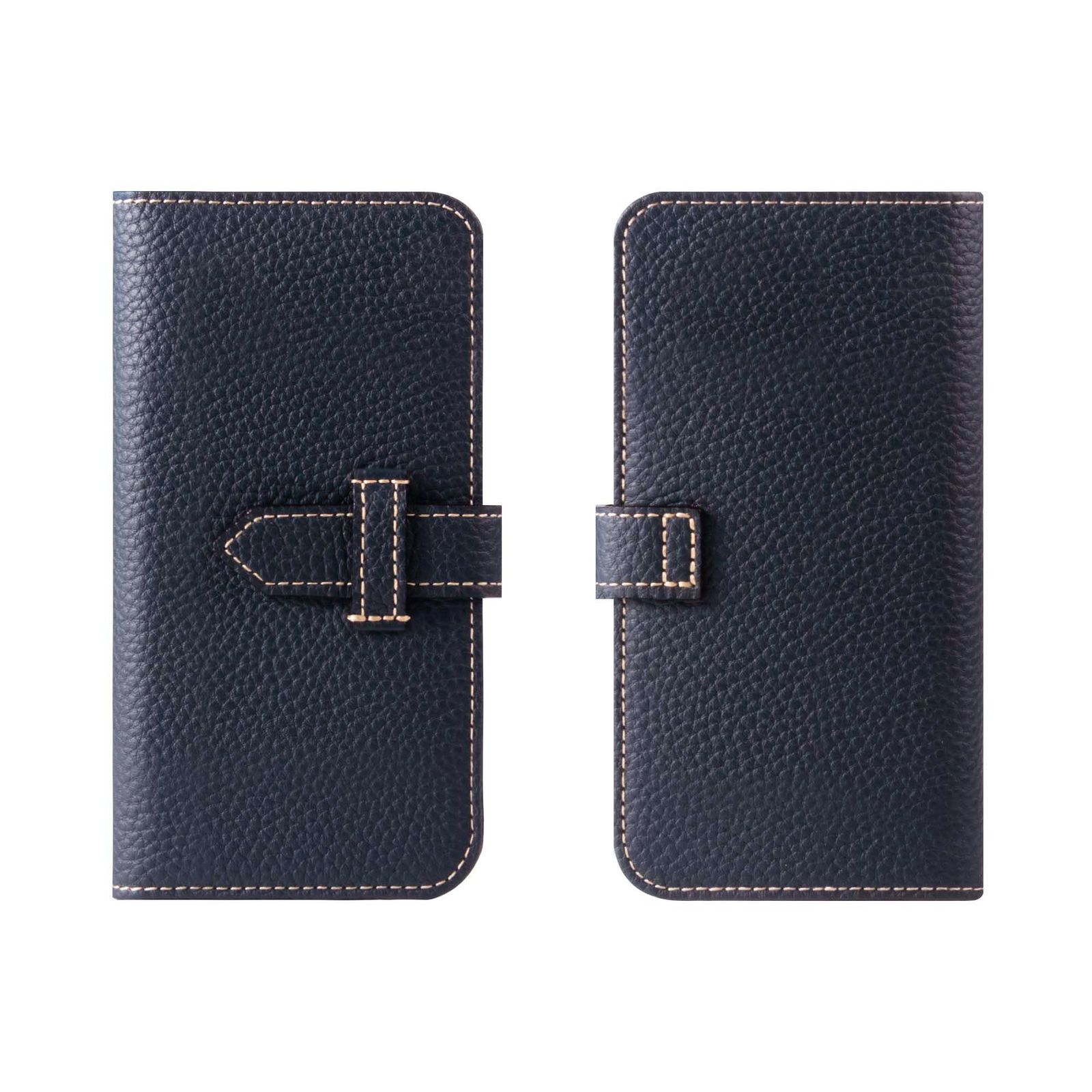 新品 HANATORA for iPhone 12mini ケース 手帳型 本革 スマホケース スマホ スタンド ストラップ 付き シュリンクカーフレザー マグネットなし カメラホールなし ブルーインディゴ SPH-12Mini-BlueIndigo ギフト