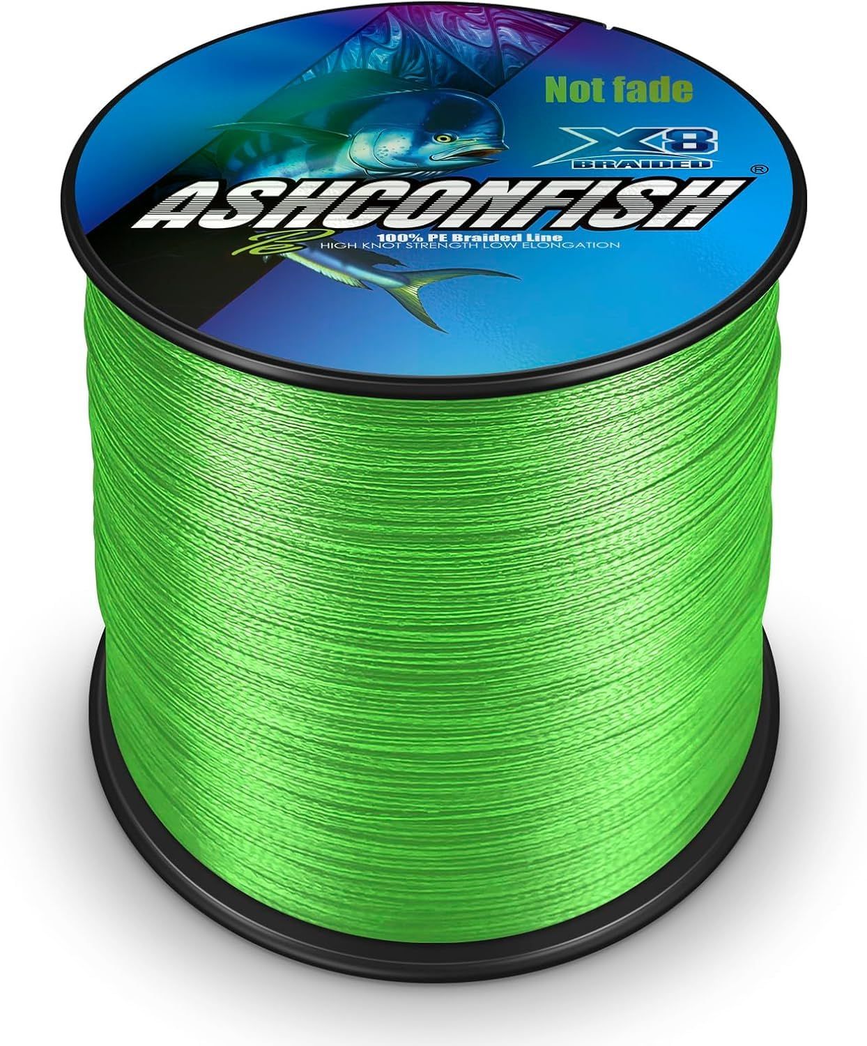 新品 Ashconfish PEライン 8編 釣り糸 1000m 釣りライン 釣糸 ブライトグリーン 色落ちしない 1-10号