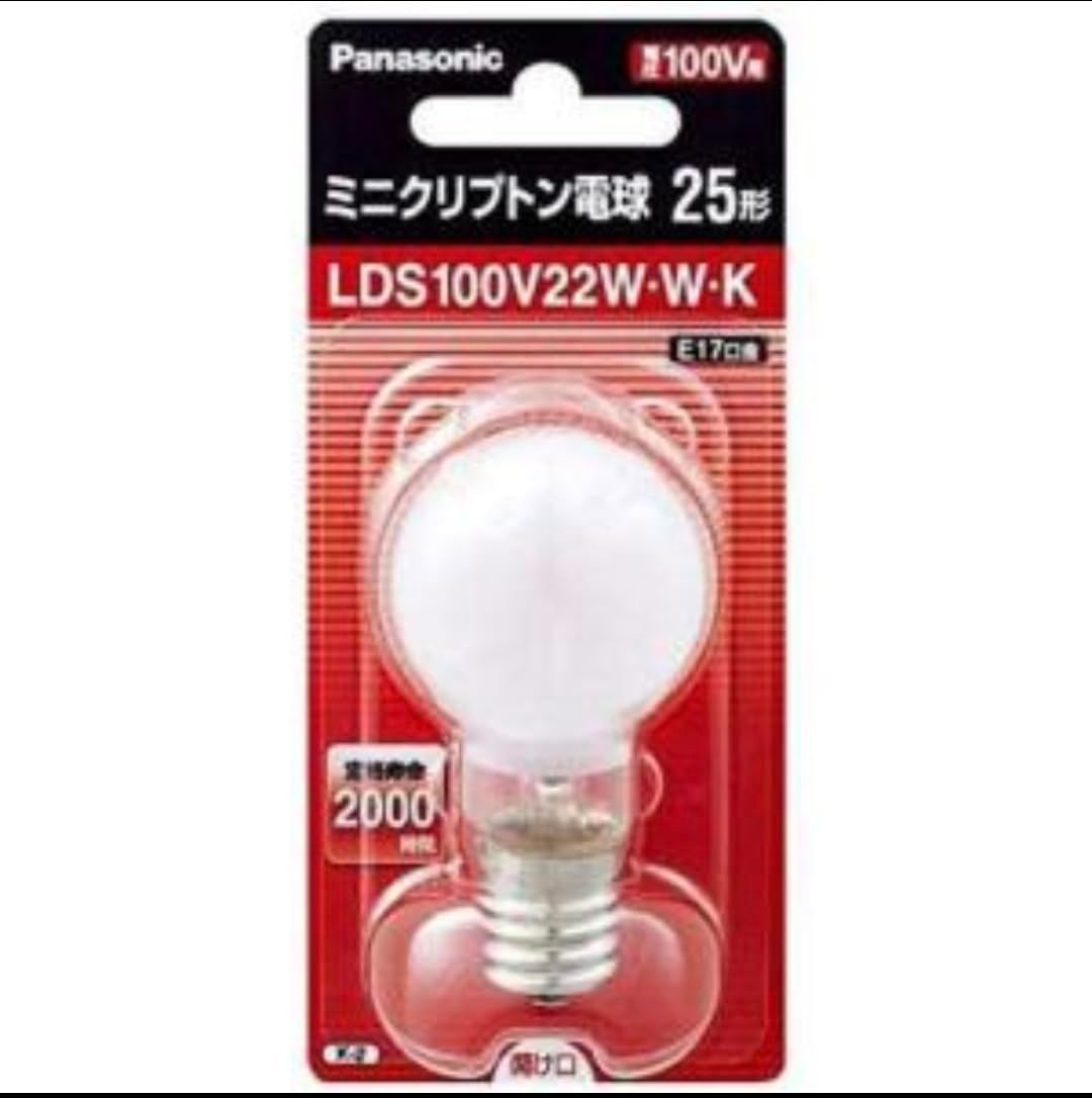 新品 パナソニック ケース販売 5個セット ミニクリプトン電球 100V 25W形 ホワイト E17口金 LDS100V22WWK_set