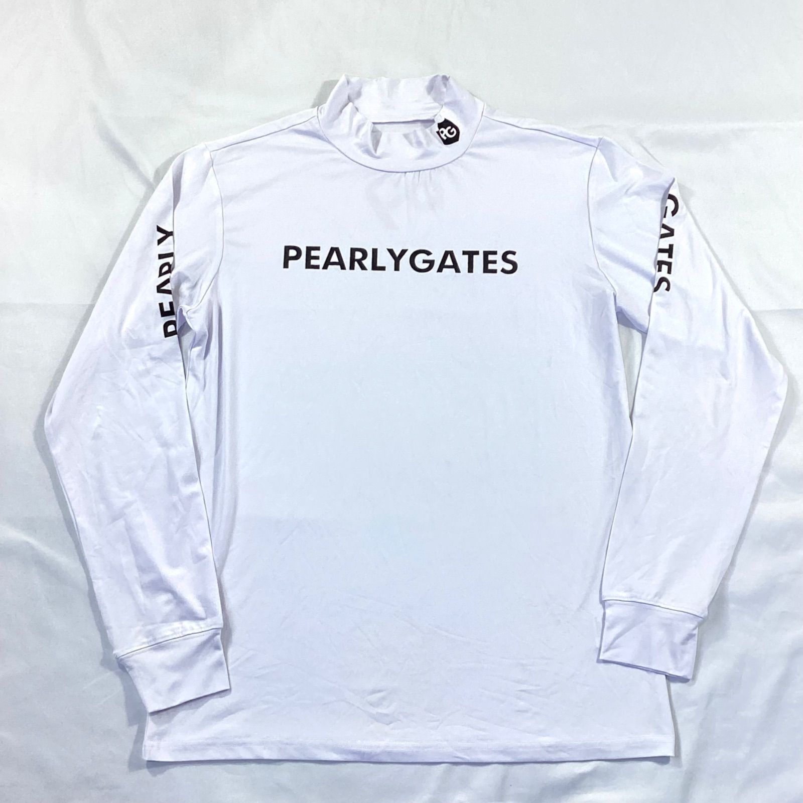PEARLY GATES パーリーゲイツ 長袖トップス ホワイト モックネック