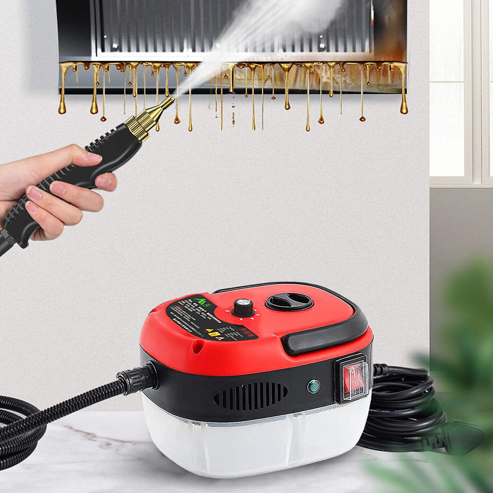 スチームクリーナー 高温 高圧 蒸気洗浄機 QuiExact 2500W | 110V 6