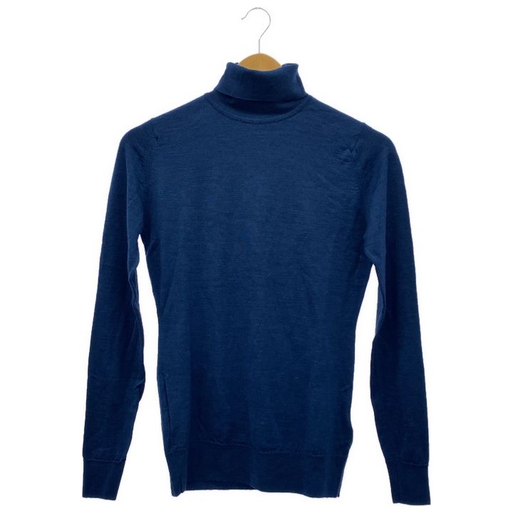 ジョンスメドレー　ハイネックニット　ウール　ネイビー M ジョンスメドレー ハイネックニット ウール ネイビー M JOHN SMEDLEY