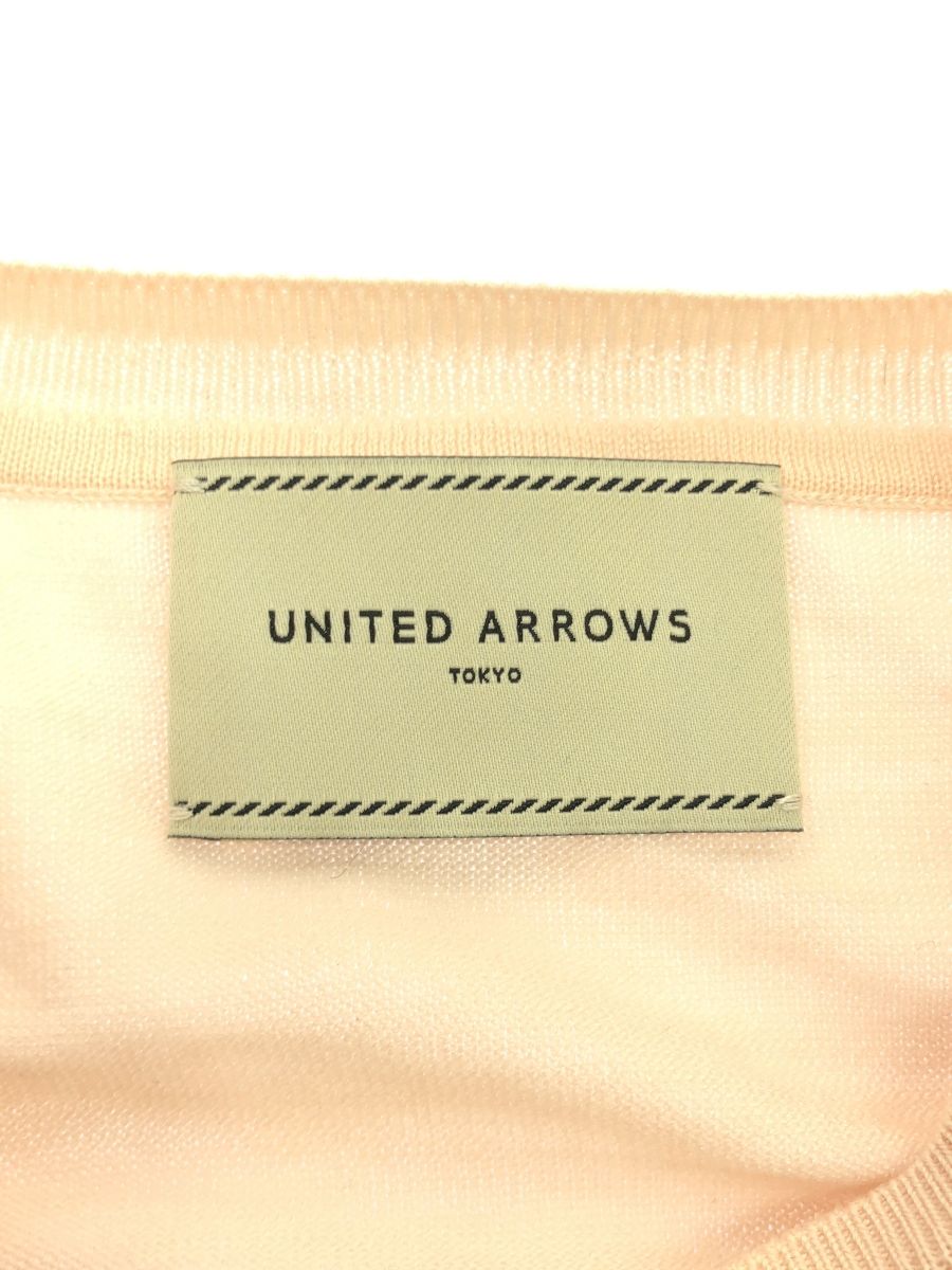 UNITED ARROWS - UNITED ARROWS 1528-136-1407 シルクリブ Vネック アンサンブルカーディガン レディース ピンク FREE UNITED ARROWS シルクリブ Vネック アンサンブルカーディガン 1528-136
