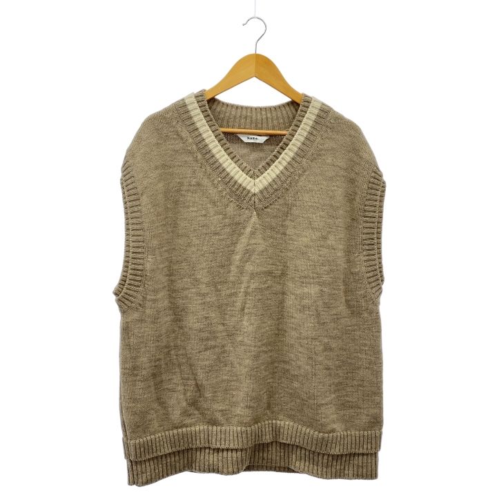 Name. (ネーム) FAKE RAYERED TILDEN KNIT VEST NMKN-001 ナチュラル 2