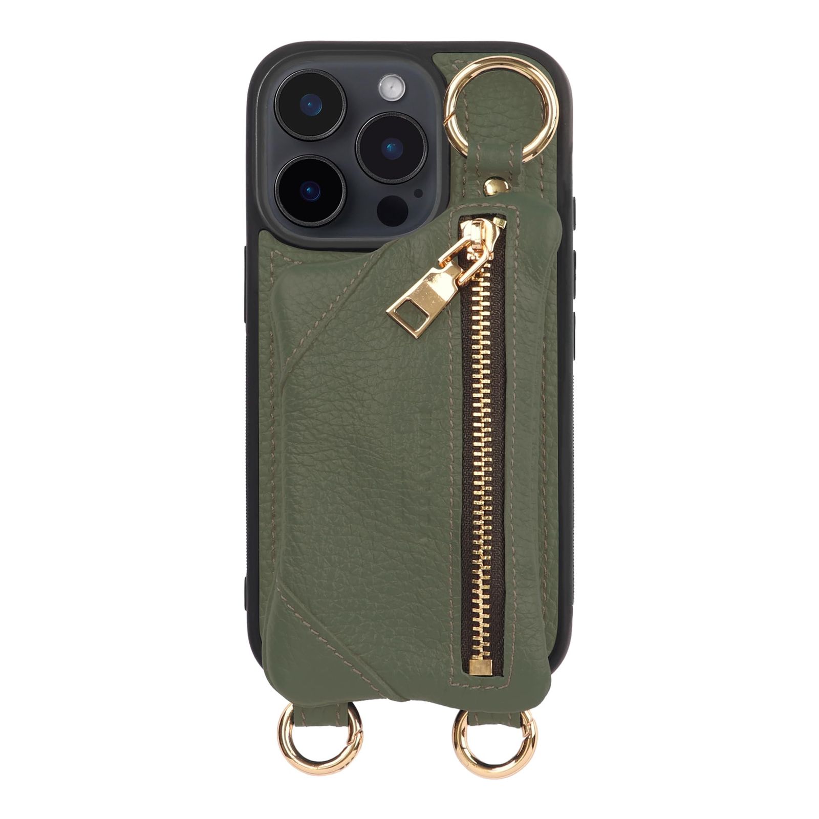 新品 HANATORA for iPhone 16ProMax ケース ショルダー 本革 日本製 耐衝撃 スマホケース スマホ ショルダーストラップ 付き ファスナー スマホショルダー カバー カード 収納 小銭入れ ピスタチオ BPCJP-16ProMax-
