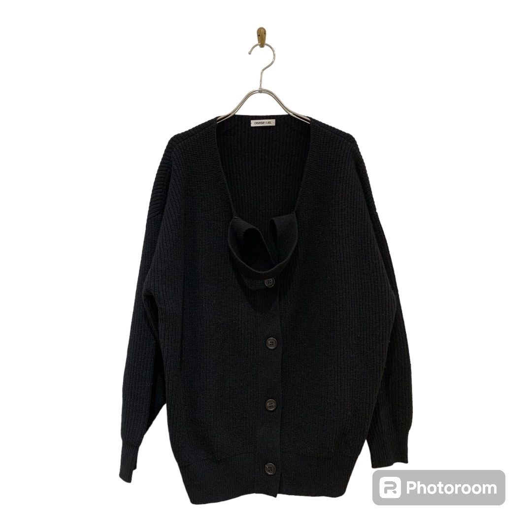 Deuxieme Classe (ドゥーズィエムクラス) EVERYDAY I LIKE. Design Neck Cardigan 23080500814030 ブラック FREE