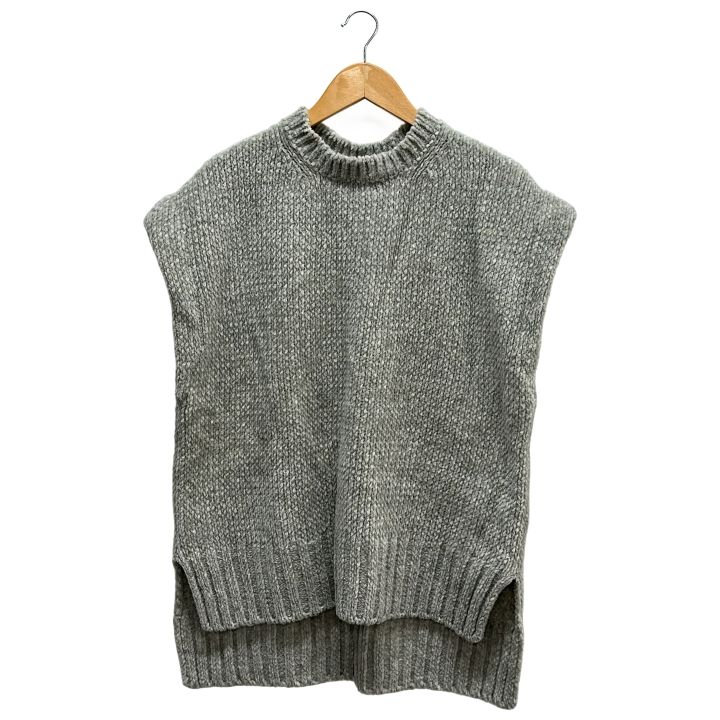 ATON WOOL MOLE | CREWNECK VEST グレー 02