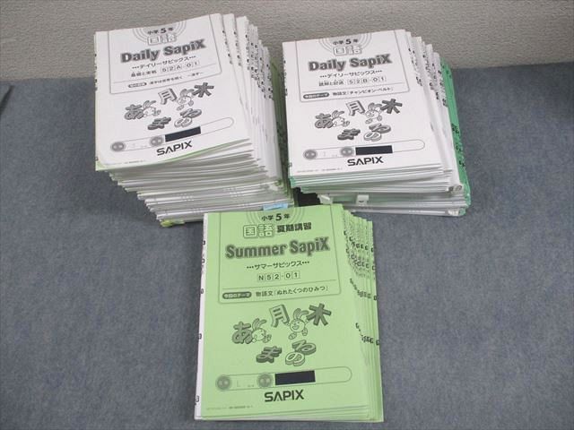 SAPIX サピックス 小5 国語 デイリー/サマーサピックス 2021年度版 通年セット 計84冊 ★ 270L2D