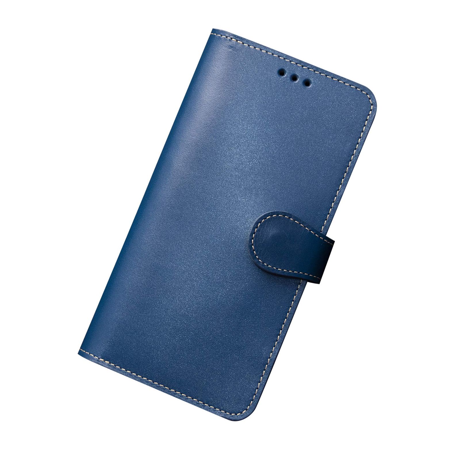 新品 HANATORA for iPhone 8 7 SE3 SE2 (第3世代 第2世代) ケース 手帳型 本革 スマホケース スマホ スタンド ストラップ 付き イタリアンレザー ギフト マグネットなし ブルー PN-8-Blue ギフト 誕生日ギフト 女