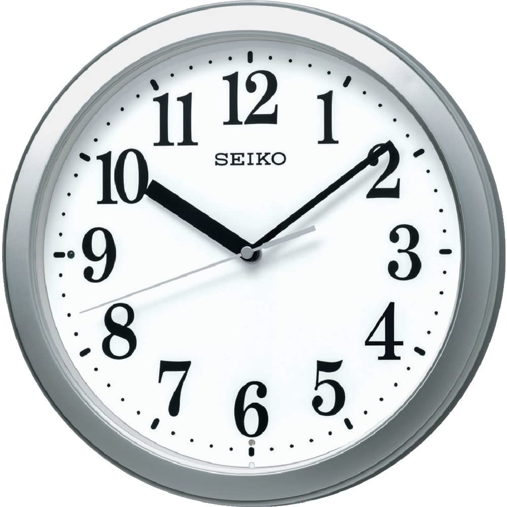新品 セイコークロック(Seiko Clock) 掛け時計 銀色メタリック 直径28.0x4.6cm 電波 アナログ コンパクトサイズ KX256S