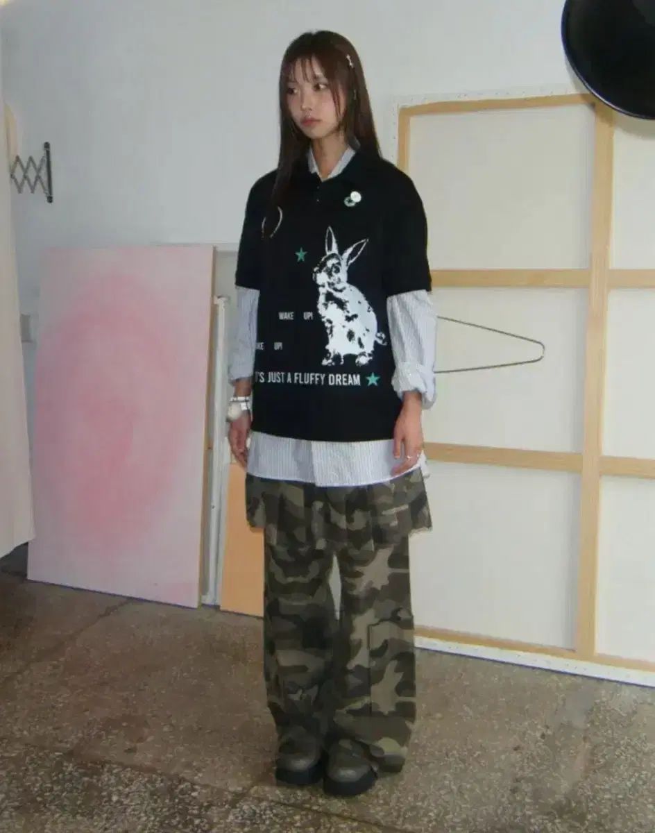 フラッフィーハウス skirt pants カモ